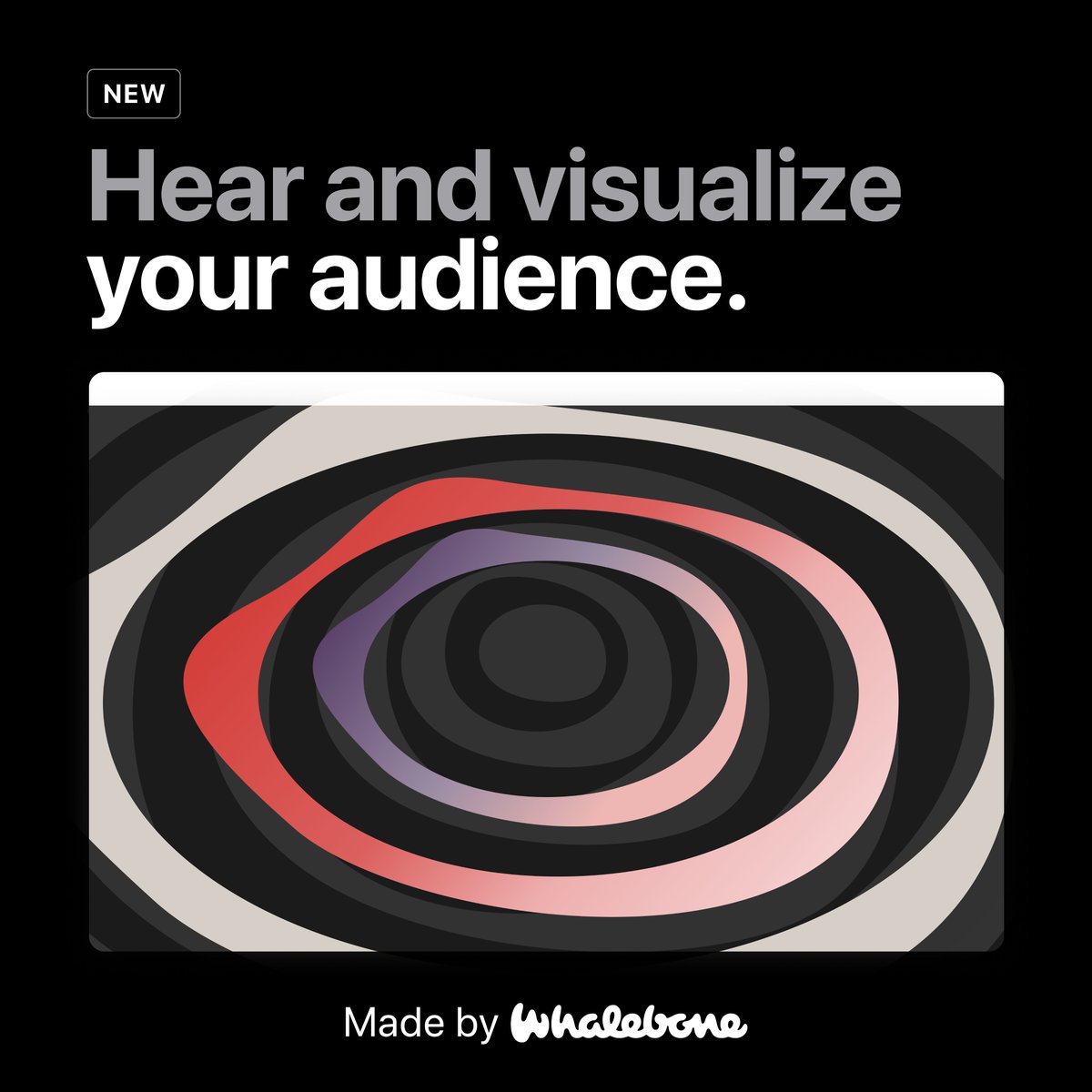 Make your virtual events more authentic. Experience the reactions from your audience when speaking or performing online. #MadeByWhalebone