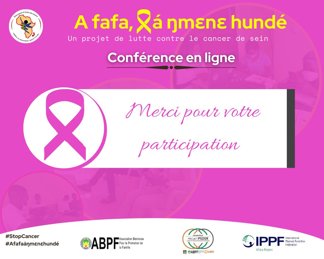 Merci à toutes et à tous pour votre participation. 
Nous devons encourager nos sœurs, nos mères et nos filles à faire le dépistage toutes les fois qu'elles en auront l'occasion et à consulter un personnel de santé en cas de doutes...
#StopCancer 
#Afafaáŋmɛnɛhundé