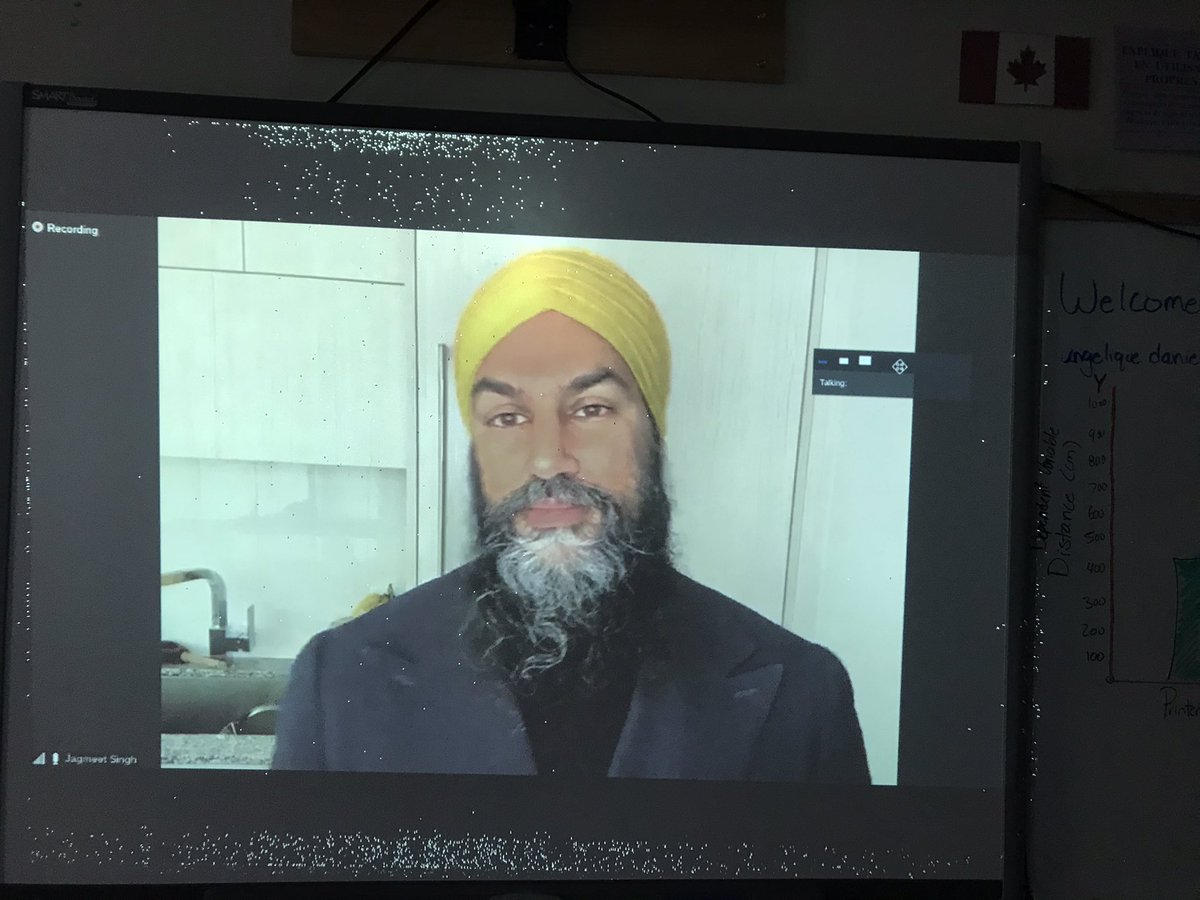SPower16's tweet photo. Thank you to the Immaculata BSA for organizing a meeting with leader of the NDP Jagmeet Singh to talk to our students about anti-racism and anti-discrimination. It was a privilege to host you virtually. Thank you for your message @ImmaculataOCSB @immaculata_bsa https://t.co/dEKWGiV8Km