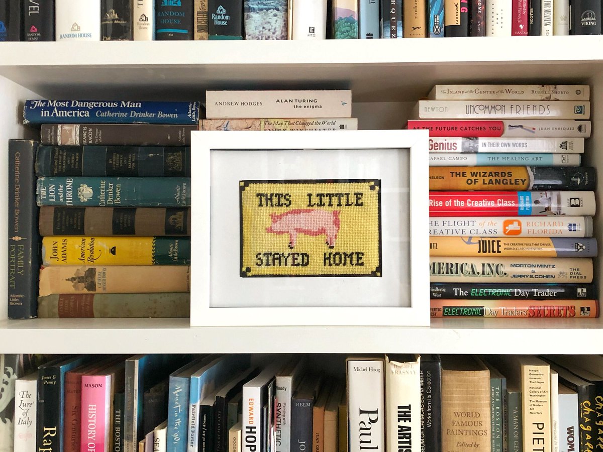 jswest's tweet photo. I designed & stitched this #needlepoint canvas early in the pandemic...& the message is still in effect. #stayhome #procraftination https://t.co/RapIYtXjGu