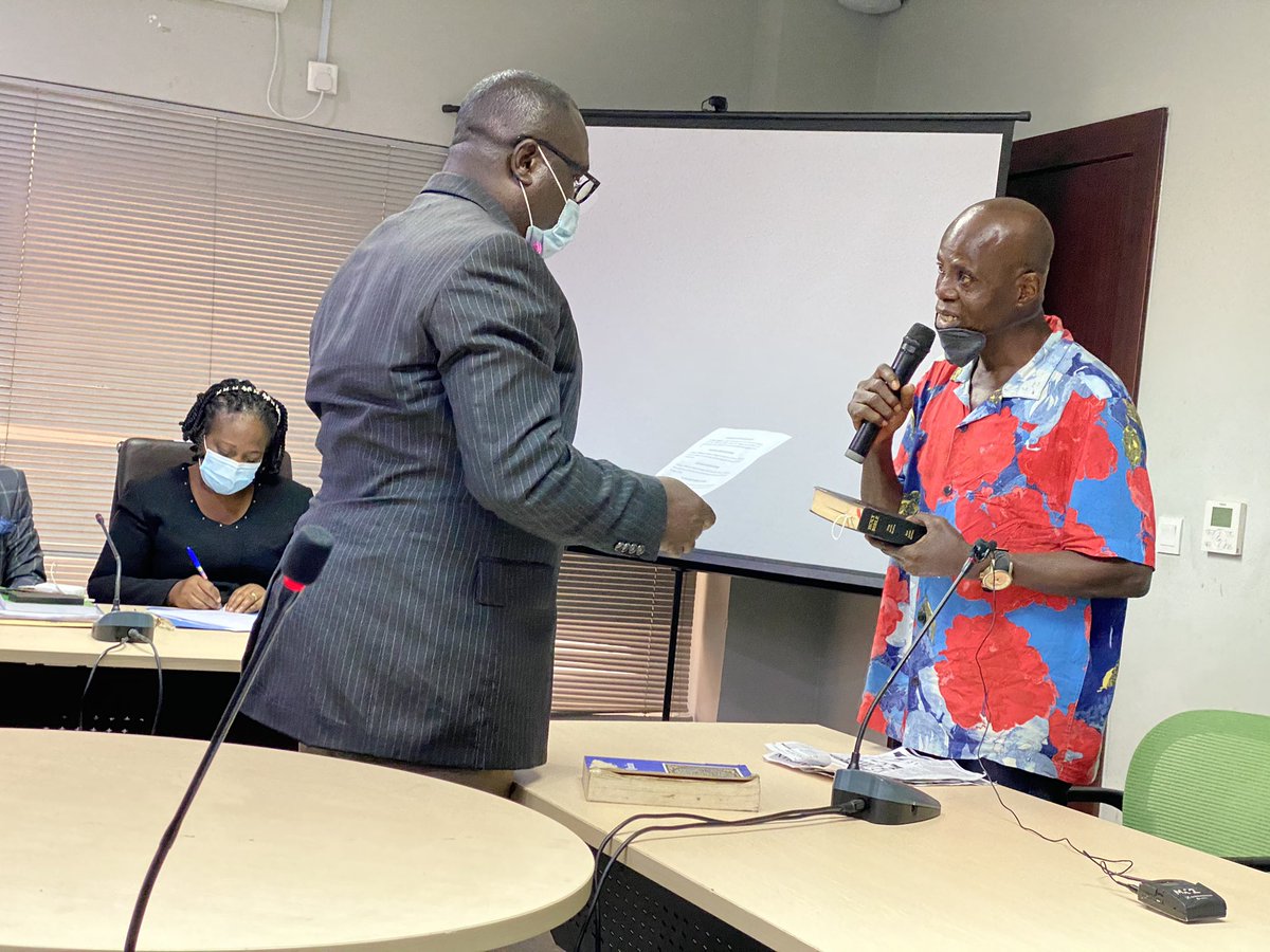 16:08 Ejiofor asks if the family took any legal action against the police. She says her father-in-law will answer. Father-in-law is here with more papers to be sworn in. I have never seen anyone swear in so enthusiastically.