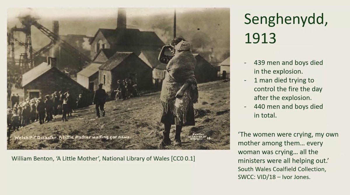 Late 19th and early 20th century Wales saw some of the worst mining disasters in modern British history, including Senghenydd (1913) and Gresford (1934). After both disasters, there was a huge outpouring of support from the public  #urbanhistory