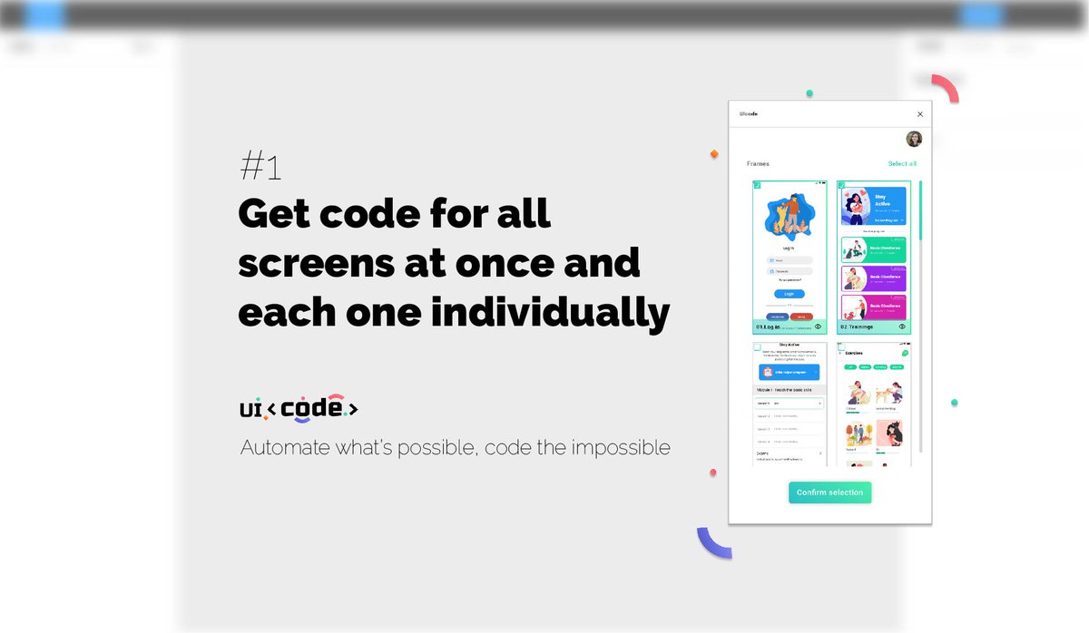 u_icode's tweet image. You have the design, you want the code. 

And you choose for what screens to generate the code!
🛠 For more features go on UIcode.io 

#codefaster #designsmarter #UIcode #Features #Figma #FigmaPlugin #Startup #MobileDevelopment