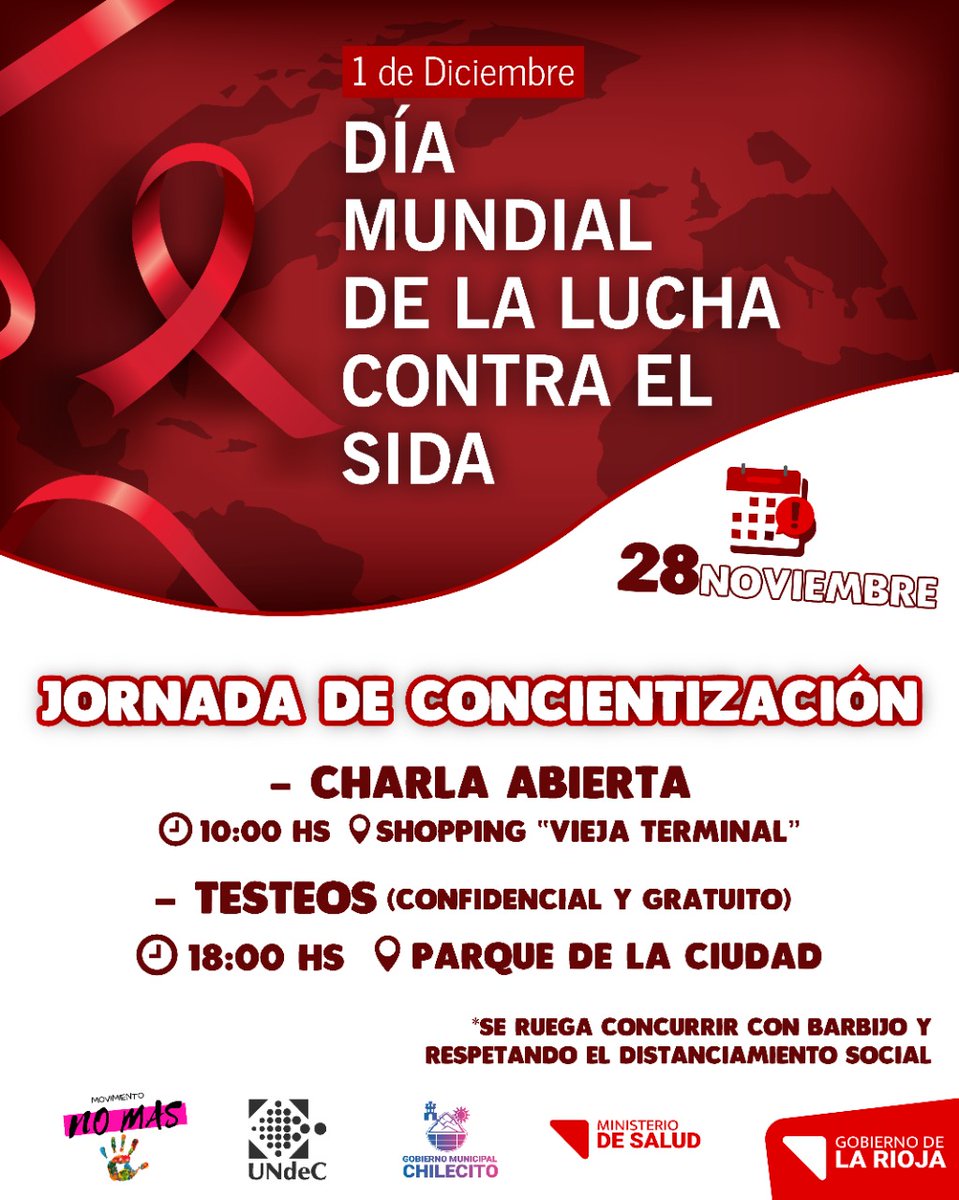 Secretaría de Gestión Comunitaria y Estudiantes de enfermería #UNdeC invitan a jornada por la lucha contra el SIDA

🌐 Informate: undec.edu.ar