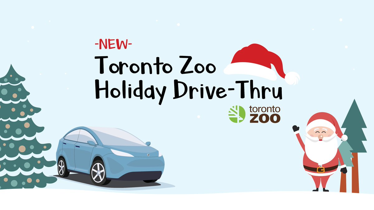TheTorontoZoo's tweet photo. Our Holiday Drive Thru starts tomorrow 🎄 Enjoy the beauty of winter through our special holiday route from the safety and warmth of your own vehicle. Plus, see Santa Claus himself during this 15-20 minute experience while supporting your Zoo.
 
Tickets: https://t.co/TRC0QKAUav https://t.co/v2s8aYpcMB