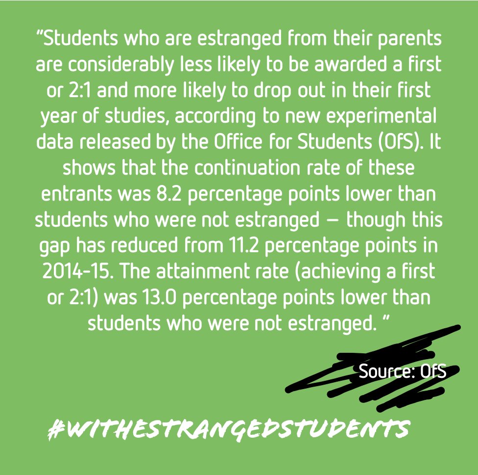 This is why it’s important we stand with estranged students every day of the year. I’m proud to be stepping up as Chair of @theunitefdn and being an ally every day #WithEstrangedStudents