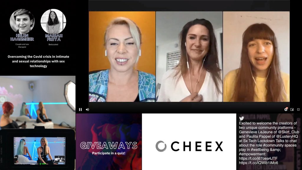 sx_tech's tweet photo. From getting dumped by #PayPal to bans on social media ads, @PaulitaPappel, @calandrabalfour & Genevieve LeJeune of @Skirt_Club are discussing the challenges #sextech businesses face: https://t.co/0SeUeB4J6k
#sxtech2020 https://t.co/p6dpZcnWAz