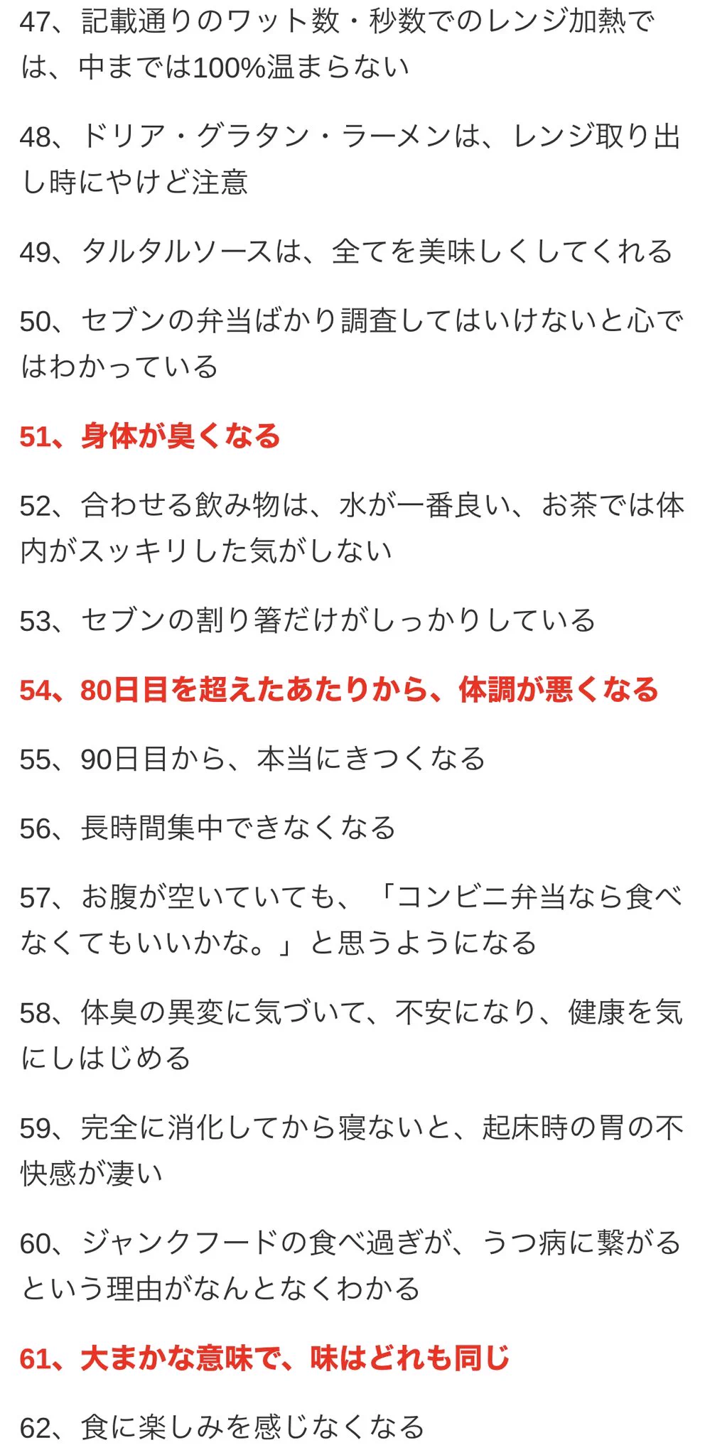 100日間コンビニ弁当を続けた結果…いい所も悪い所もあるが100日越えるのは無理だった模様…