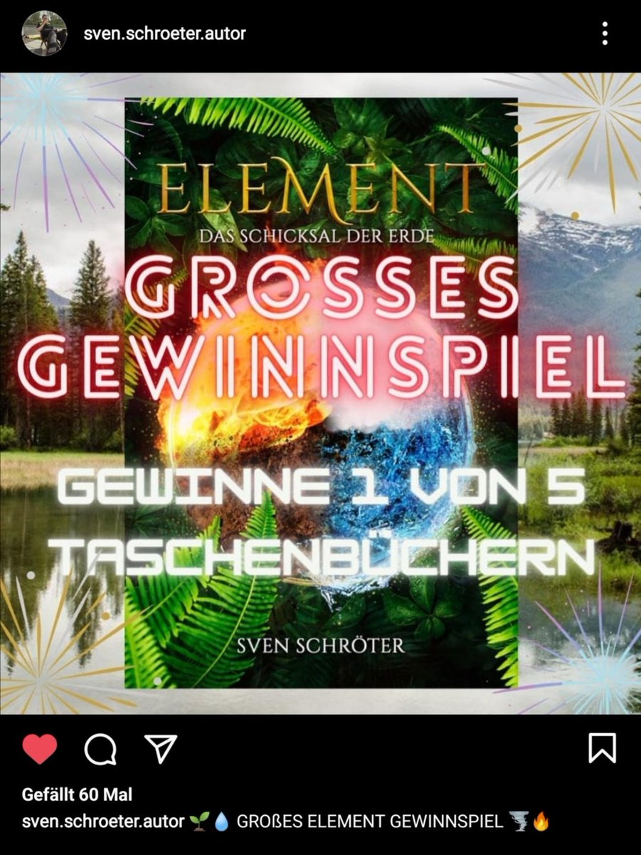Miau1BlackFire's tweet image. Gewinnspiel bei Insta von @ElementAutor :3
instagram.com/sven.schroeter…
Kann ich sehr empfehlen 😊