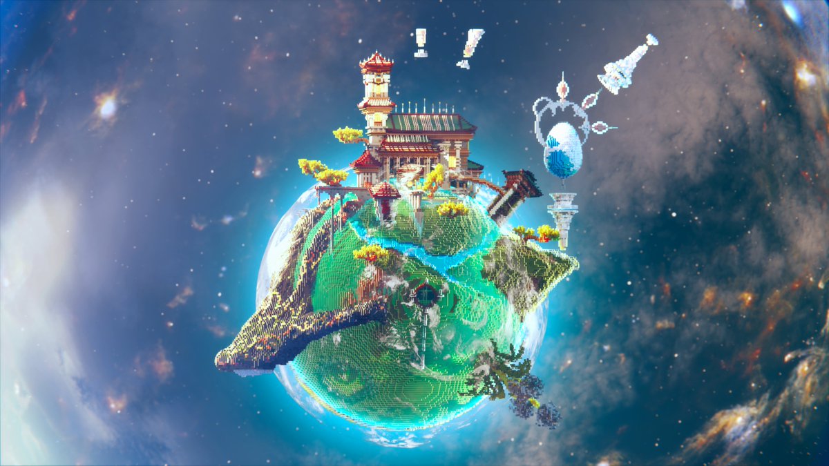 Hey, here is a new render of the project "the big ball" ! ⚾️
Built by me on the <a href="/SeaStoryFR/">Seastory</a> 🏗️

Thanks to @LordKingCrown for this great render ❤️
----------------------------------------------------------
 #Minecraft #minecraft建築コミュ #Minecraftbuilds