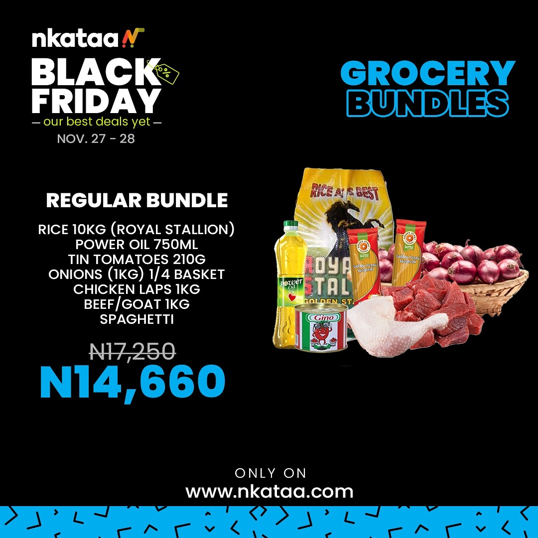 Black Friday Regular Bundle🧨🎉
Place your order now at a discounted price. Don't miss out 🧨🎉
#blackfridayregularbundle #householddiscount #nkataablackfriday #blackfriday2020
nkataa.com/blackfriday/su…