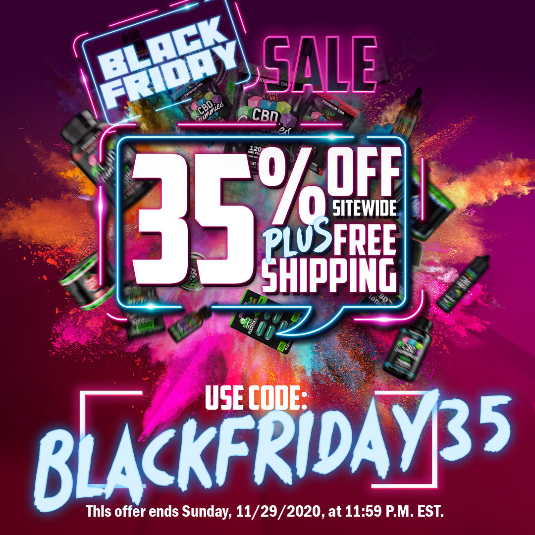HempBombs's tweet photo. Time to work off some of those extra calories by shopping!
Enjoy 35% off sitewide and receive FREE SHIPPING (U.S. only) using code BLACKFRIDAY35! This offer ends Sunday, 11/29, 11:59 p.m. EST!
🛒 https://t.co/qcQsEkdlCr
#CBD #BlackFriday #HempBombs💣 #fitness #CBDpain https://t.co/Q3PZQOxs1q