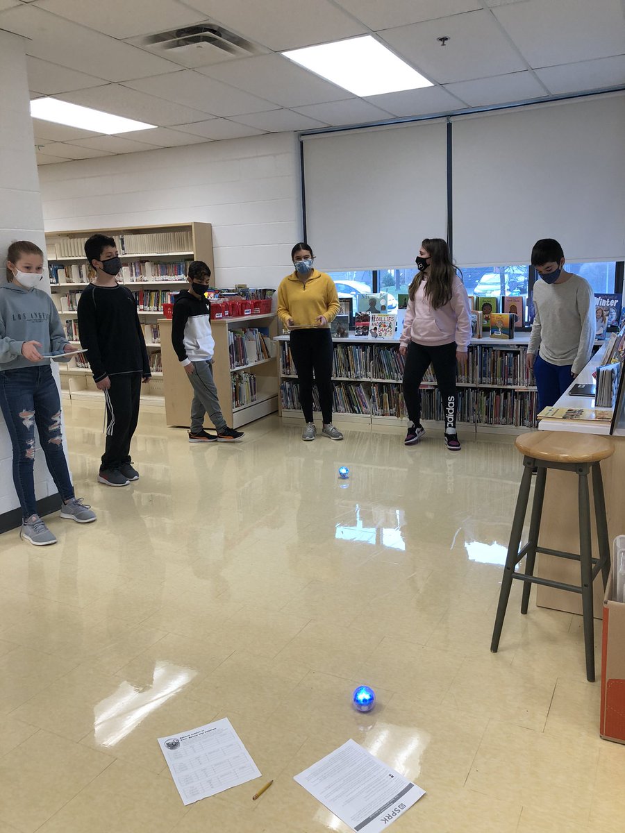 Gr 6’s couldn’t believe that working with Spheros was considered their math activity for the day. We learned how to measure distance/time and convert the unit of measurement. “This is the best math class ever!” What a success!