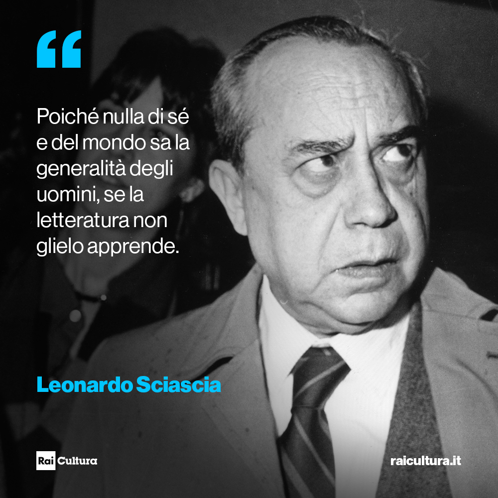 ✒ “Poiché nulla di sé e del mondo sa la generalità degli uomini, se la letteratura non glielo apprende.”
LEONARDO SCIASCIA

#CondividiLaCultura 📚
#Letteratura