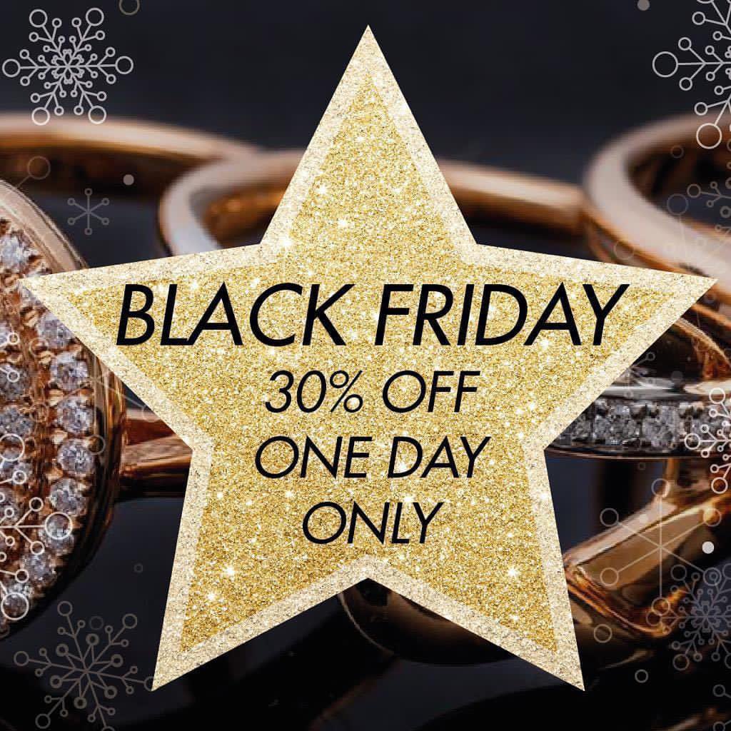 Hamlingtons's tweet image. B L A C K     F R I D A Y     S A L E
30% off at Hamlington’s this Black Friday! 
Just let us know what you are looking for and we will help you find the perfect piece.
*T&amp;amp;C’s apply. Does not include Gold and Silver Bullion or Watches. #ThinkJewelleryThinkHamlingtons #BlackFriday