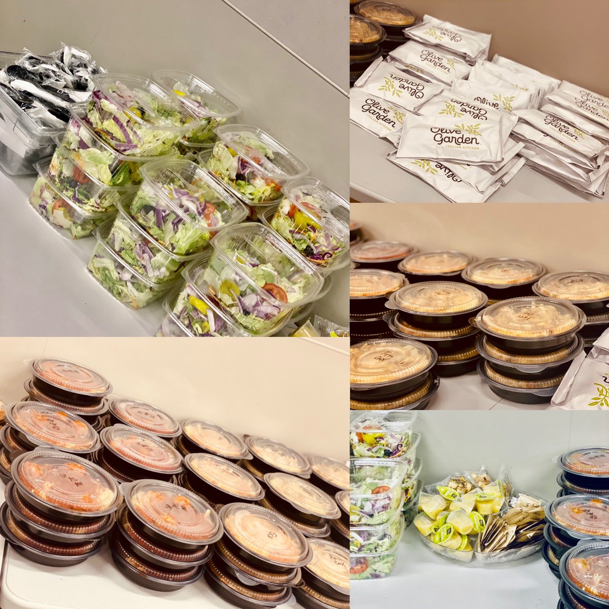 Taking care of the team that takes care of the guests! Shout out to Olive Garden for splitting everything up for me! #G195JoySquad <a href="/ErikaButchko/">Erika</a> @alyssad0221 <a href="/JordanShavone/">Shavone Jordan</a> <a href="/stefanglin/">Stephanie Anglin</a> <a href="/SerraUv/">Sarah Holmes</a> @ErinHostinsky