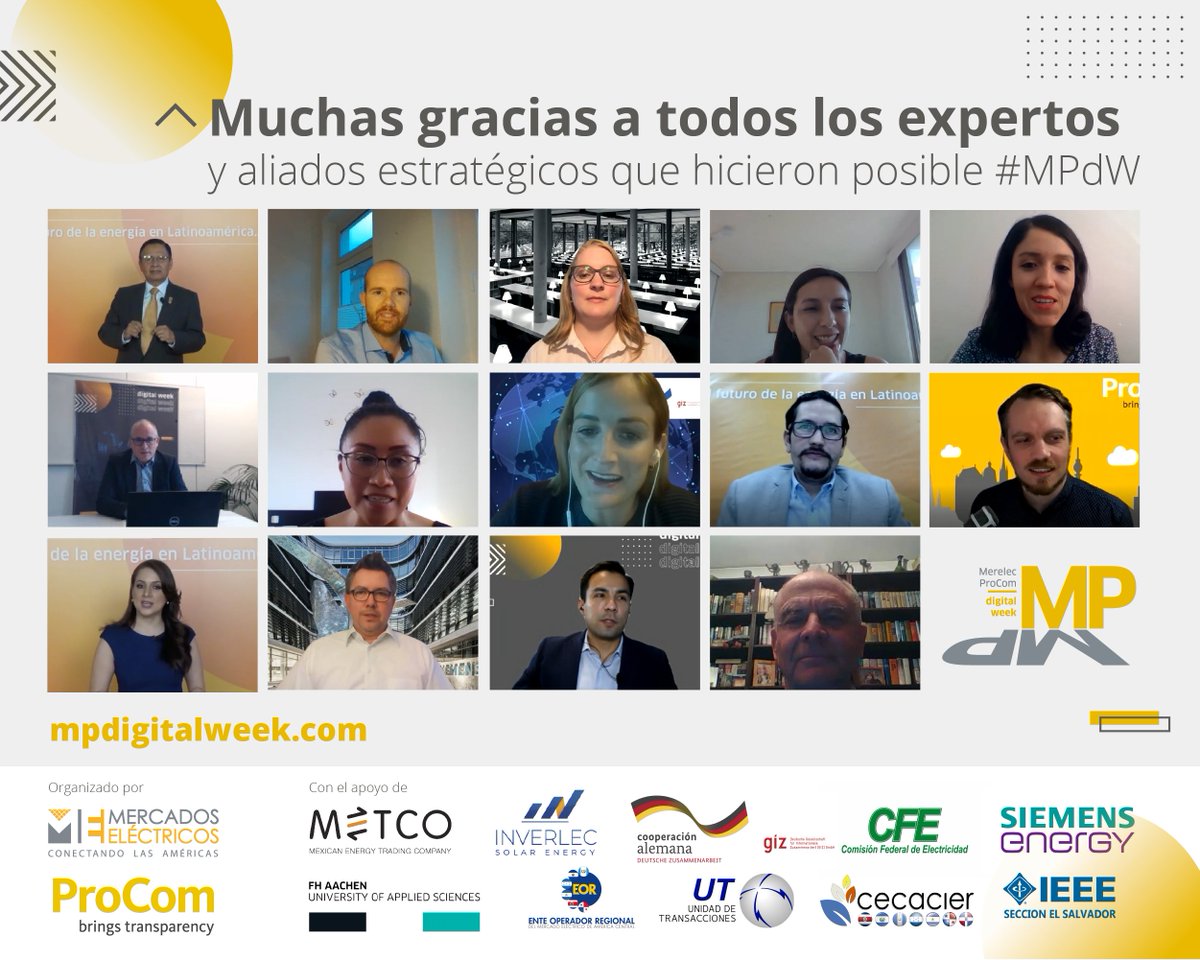 grupomerelec's tweet photo. Gracias a todos los expertos que hicieron posible Merelec ProCom digital Week así como a todos los aliados que brindaron su apoyo para hacer posible estos tres días donde descubrimos el futuro de la energía en Latinoamérica... Hoy!
#Gracias #MPDigitalWeek #DigitalWeek #MPdW https://t.co/TLjwGMpdfx