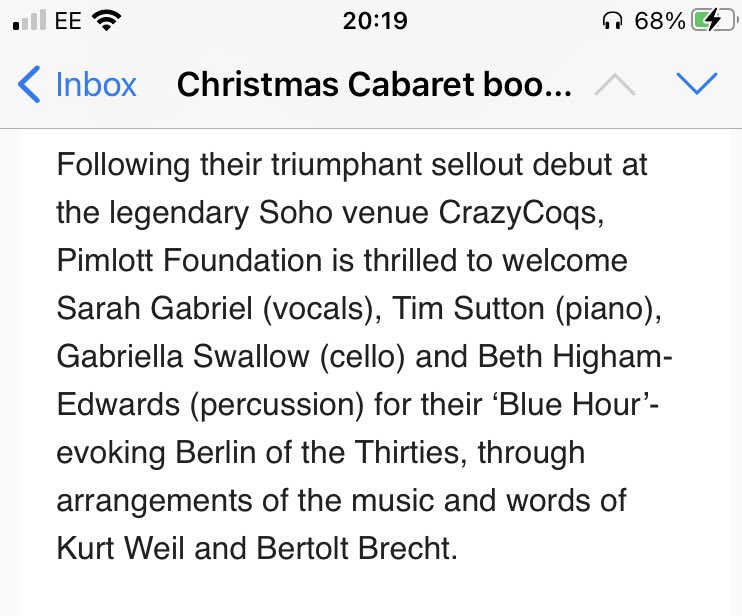 PimlottFoundat1's tweet photo. Real music! Twice- in case you miss the first performance!
At Old House Barn, Great Horkesley, Colchester CO64EQ 18th Dec 5 pm and 8 pm booking; www.pimlott https://t.co/5c2lvCLVKv https://t.co/m6vNaUxE9u