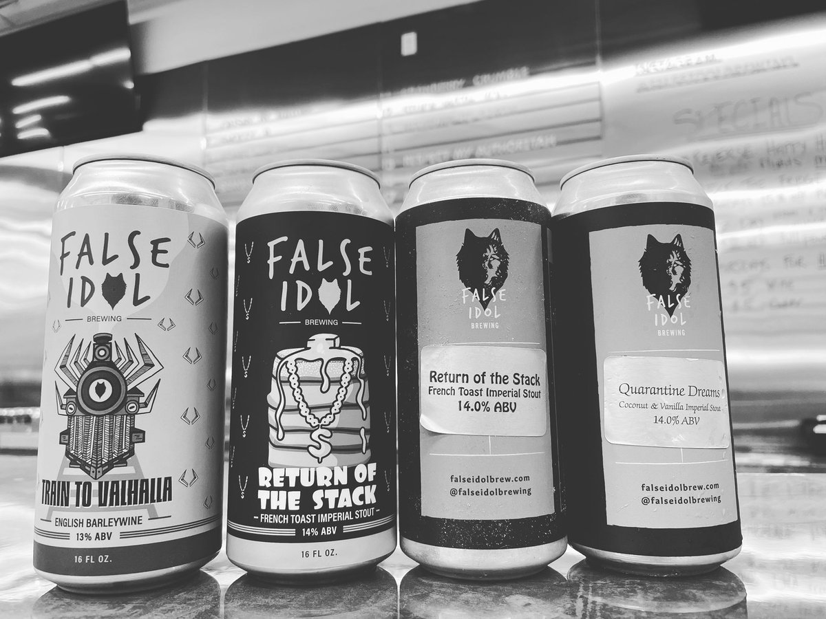 FalseIdolBrew's tweet photo. We have single cans available of the 4. Batch 1 Return of the Stack is already gone, but we have the rest! On site sale only.
#traintovalhalla #returnofthestack #quarantinedreams #drinkup #stoutnight #blackfriday #stoutsonstouts https://t.co/EsYWn3mFtD