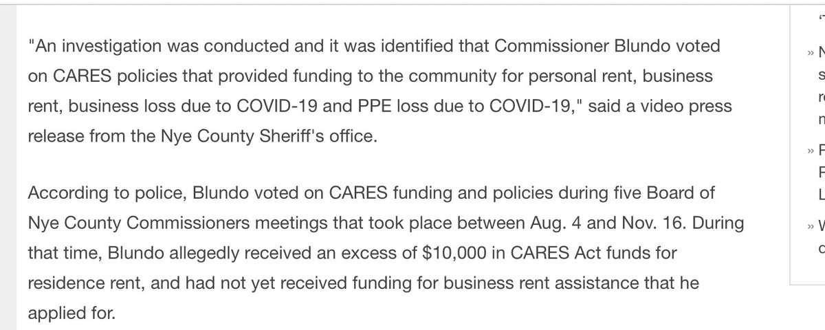 So... After you’ve spent all that time GRIFT GRIFT GRIFT ... DENY DENY DENY - what do you do? Easy, profit from the Pandemic. Which is where  @leoblundo has been charged. Taking CARES act money on a line item HE VOTED FOR and applying for more. THE VERY BEST PEOPLE