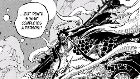 If Kaido was a Dragon DF user, his Dragon form or his hybrid should've been stronger than the human form. Instead, he always reverts to his "human" form and we saw this first against Luffy, then against Oden and then against the Scabbards.(5/21)