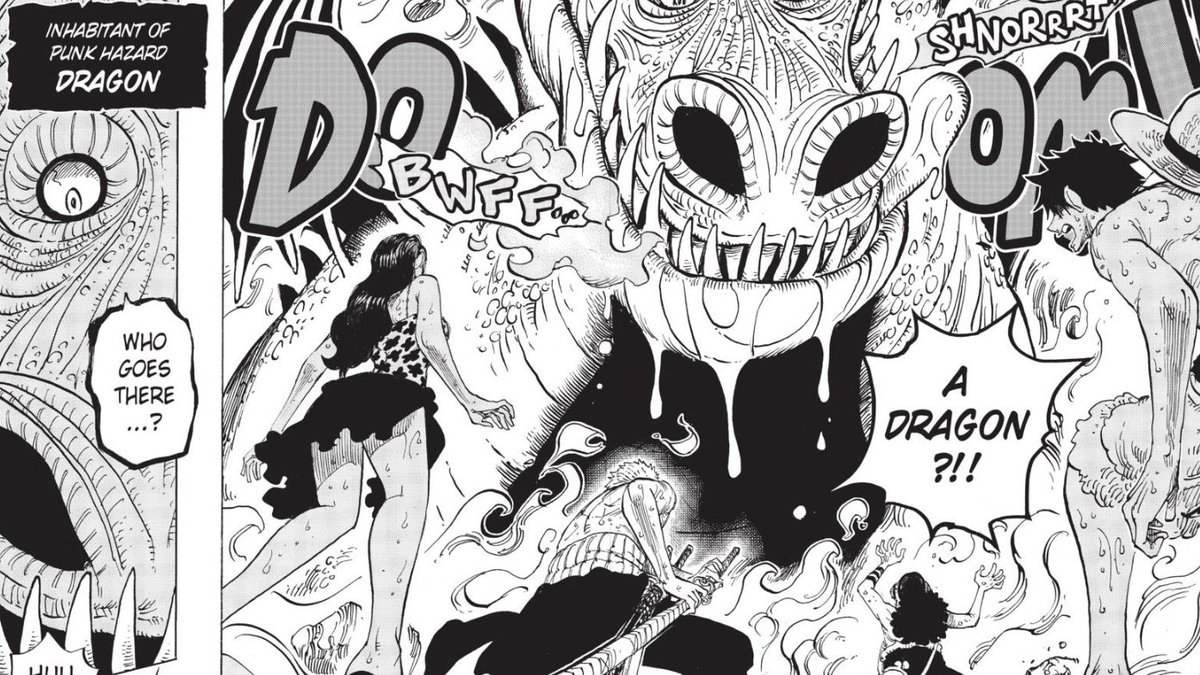 Dragons in the OP world exist. We've seen them in Oda's Monster one-shot in which Ryuma slays one. In Punk Hazard, the WG is revealed to have worked on dragon experiments; 13 in total. This takes me back to what Big Mom mentioned about the races missing from Totland. (9/21)