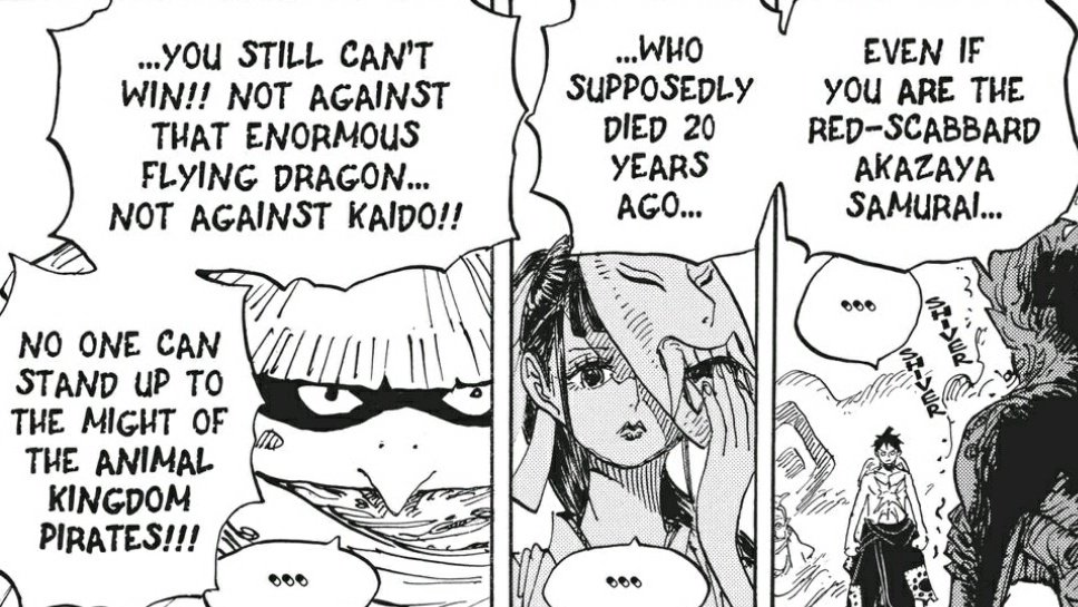 2. Kaido doesn't have a Devil Fruit. Kaido has two forms, a human and a dragon one. Interestingly, Eastern Dragons have the ability to shapeshift, which would mean Kaido could change forms even if he doesn't have a DF just because of his race, making him a Dragon.(17/21)