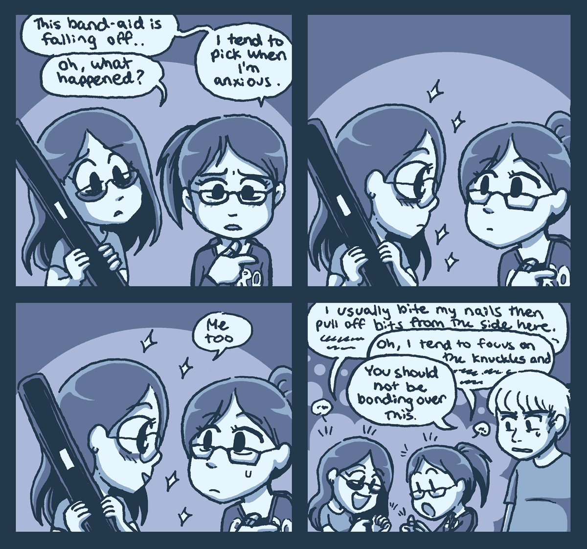 Dermatophagia greatest hits from my diary comic lmao 