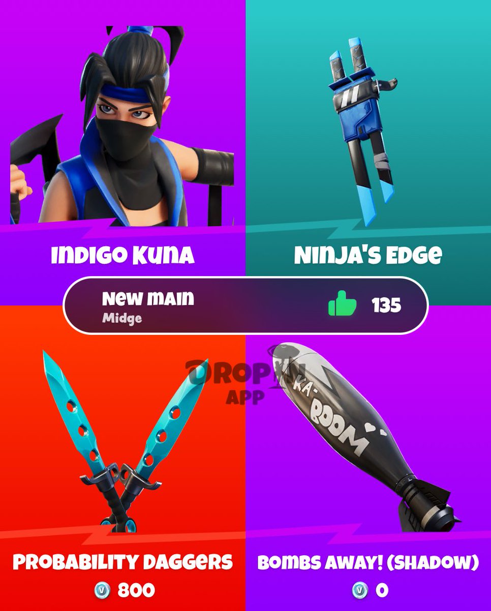 GetDillyApp's tweet photo. ๐กIndigo Kuna combos made in The DROP IN APP! ๐ฑ
๐Download the app free!๐
https://t.co/90IkZcFAkf
#fortnite #fortnitecombos #dropinapp https://t.co/UYMSMrltS3