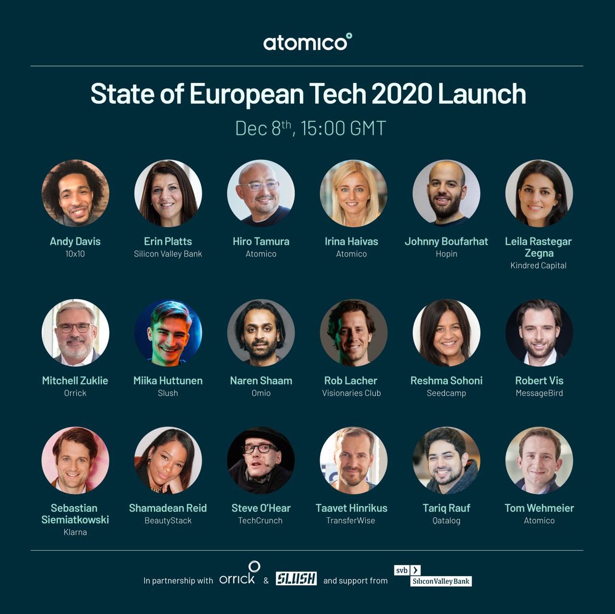 andyhelbig's tweet image. Usually, we‘d launch the State of European Tech report at Slush. This year, we meet online. Turn off your lights and heating for an authentic Helsinki atmosphere and tune in! ❄️🥶🔦
hopin.com/events/2020-st…