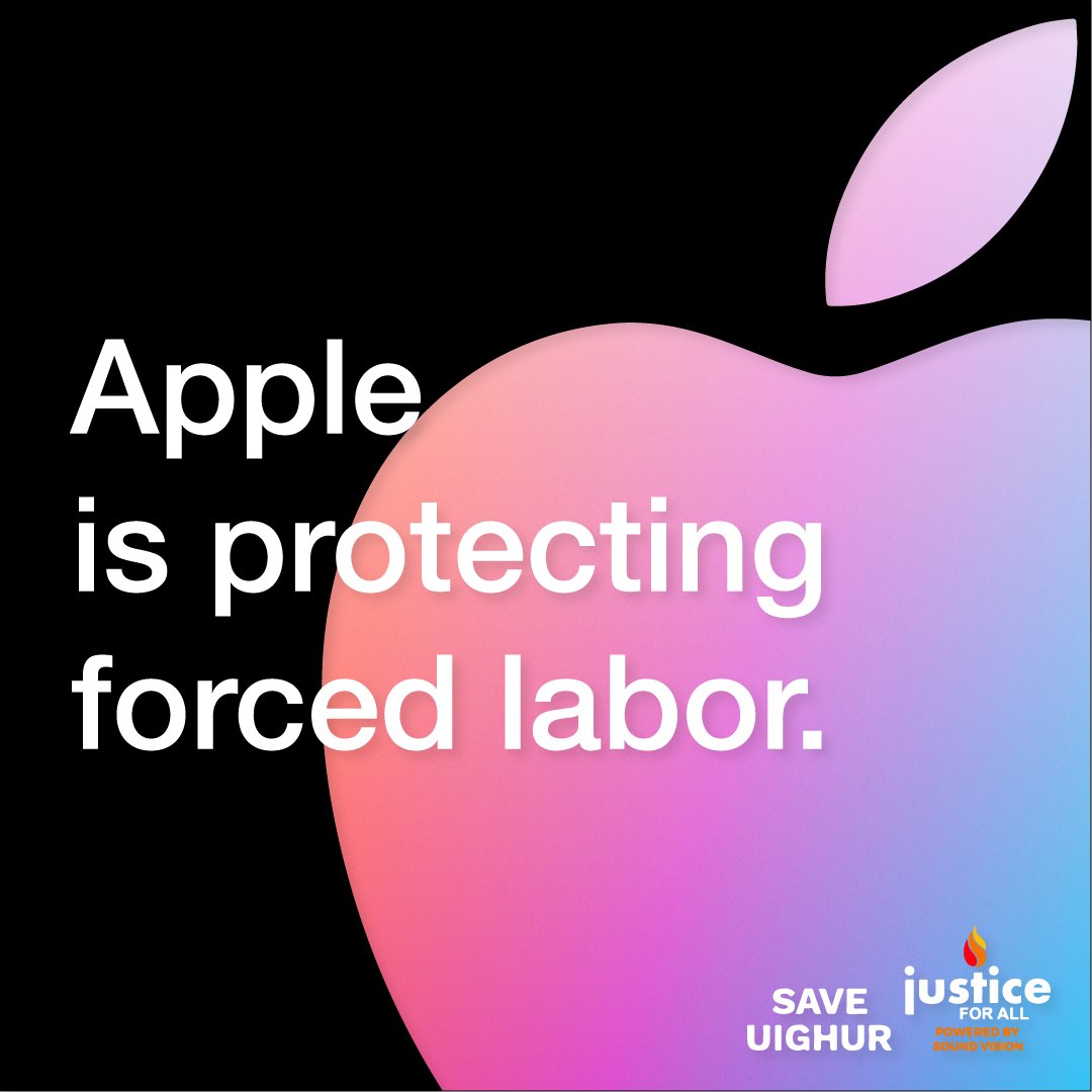 SaveUyghurOrg's tweet photo. Uyghur slave labor. Protected by Apple. (1/2) @Apple #BlackApple #AppleAgainstUyghurs https://t.co/2SZFFGP5mR
