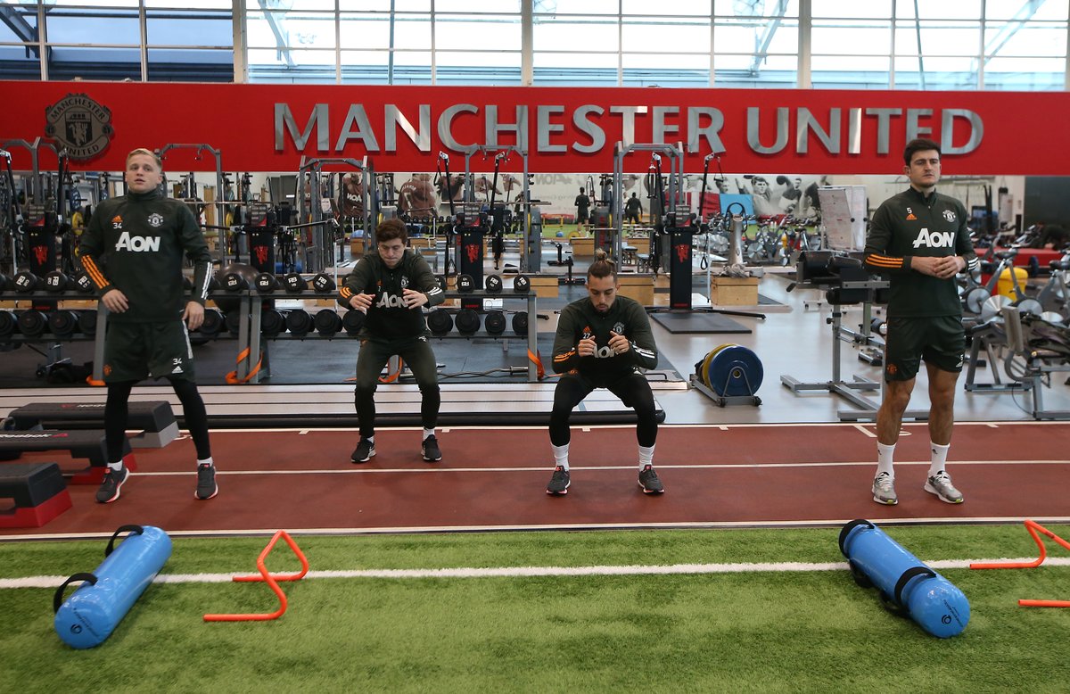 ManUtd's tweet photo. Gym flow 💪

#MUFC #SOUMUN https://t.co/EAIqT5nsaH