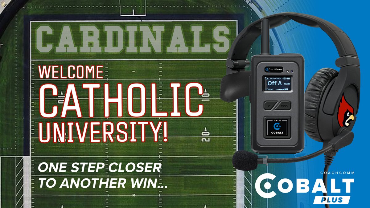 CoachComm's tweet photo. We'd like to welcome HC @CoachMikeGut and @CatholicU_FB to the CoachComm family! #OneFlock
Thank you for letting us come alongside to be a part of your team!
#OneStepCloserToAWin
#WinningSolutions
#ForOurCustomers https://t.co/Y5HVAbrgOm