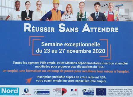 m_amelieriviere's tweet photo. Quand RSA devient Réussir sans attendre: cette semaine 18 candidats retenus pour un 2d entretien ou une embauche (sur des postes en cuisine, aides soignants, agents logistique et d’entretien). #tousmobilises avec @pôle_emploi et le @departement59 Merci aux entreprises partenaires https://t.co/TnlbPEVOoJ