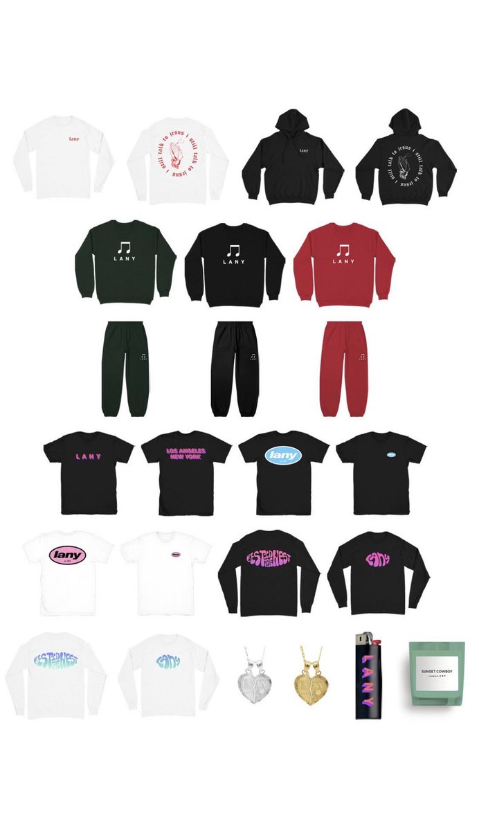 LANYBRAZIL's tweet photo. 📷| A merch dos meninos entrou em promoção com 30% off em alguns itens e frete grátis para USA. (LANY via stories) https://t.co/ppITMBgLB8 https://t.co/rAmmw9waGr
