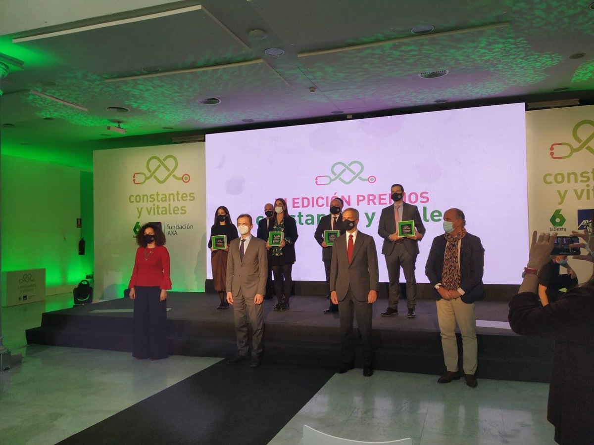 axasanturtzi's tweet photo. Fundación AXA junto a La Sexta impulsan la labor científica en nuestro país con la entrega de la VI edición de los #PremiosConstantesyVitales en la que estuvo presente nuestra CEO y Presidenta de la Fundación, Olga Sanchez.  https://t.co/Qx5l8NewLl @ConstantesyVitales https://t.co/e0Qh7zBXNc
