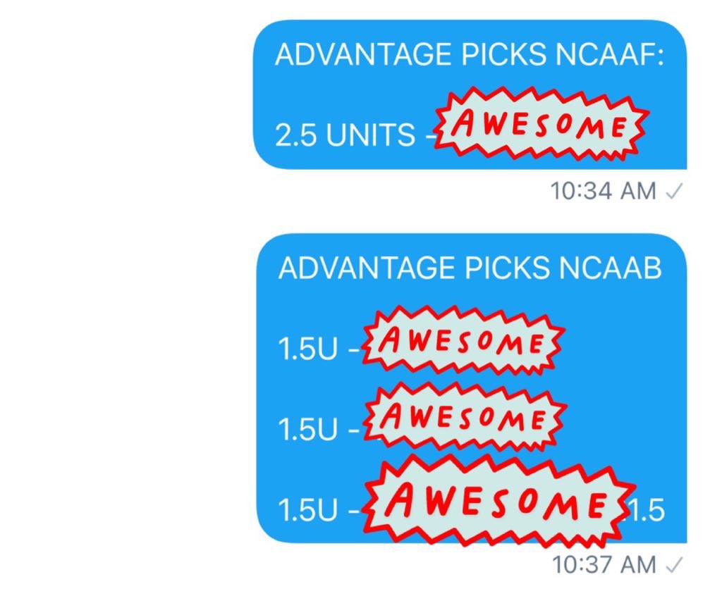 WagerClass_'s tweet image. Just sent out our top #NCAAB &amp;amp; #NCAAF plays for today!! Retweet and follow to get these plays sent to your DM’s!! @Advantage_Picks 

#GamblingMac,#AdvantagePicks,#SureThingSports,#SportsBetting,#Gamble,#Betting,#Wager,#Retweet,#Bet