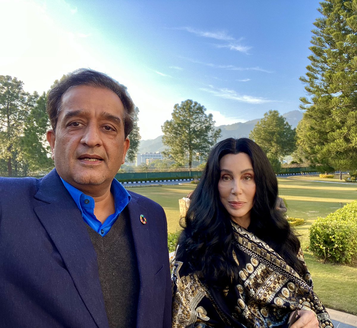 aminattock's tweet photo. Thanks @Cher for coming to #Pakistan to see off #Kavaan on his journey to the Cambodia elephant sanctuary - and also for lending support to #PMIK @ImranKhanPTI #Green vision which is protecting #Wildlife habitats through #10BillionTreeTsunami and the #ProtectedAreaInitiative https://t.co/yvy9UNvBnY