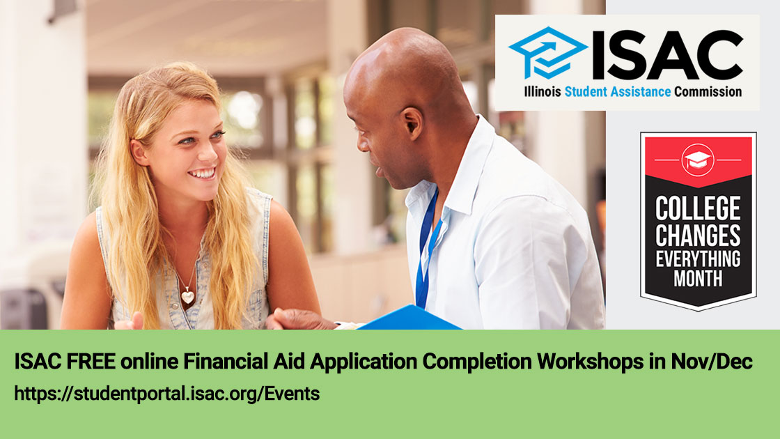 ISACFinAid's tweet photo. If you're feeling overwhelmed or confused by the #FAFSA or the Alternative Application, #ISACCanHelp you step-by-step through the application process. Attend our free online #finaid workshop on Nov. 30 from 6 pm - 8 pm. Learn more and register at https://t.co/BBAhjjw1BZ. https://t.co/QtpIHcRfKl
