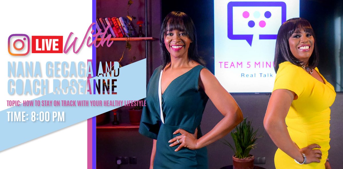 Good morning! How do you stay on track with your healthy lifestyle? Let’s talk about it tonight, live on Instagram, with @NanaGecaga and Coach Roseanne. See you at 8pm!
Incase you missed it, catch episode 2 of Team 5 minutes real talk here--> https://t.co/tHT6dgwVVJ
#RealTalk https://t.co/HF9epkLBgs
