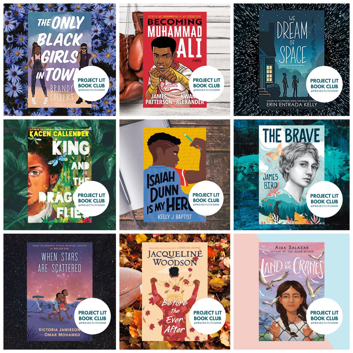 ProjectLITComm's tweet photo. Our first nine MG picks! #ProjectLITBookClub https://t.co/OH9T0UhHGX