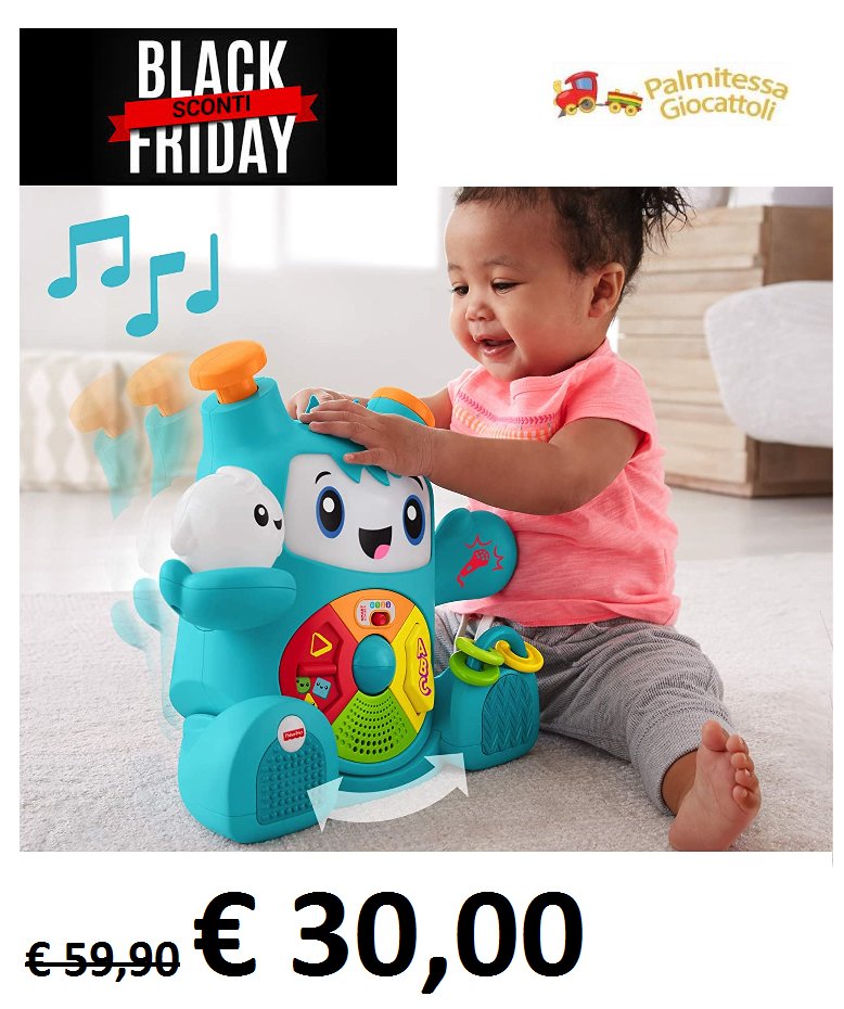 palmigiochi's tweet photo. ◼️ BLACK FRIDAY ◼️
😍 FISHER PRICE ROCK IT ROBOT € 30,00 😍
✅ SOLO DA PALMITESSA GIOCATTOLI FINO AL 28/11 ✅ https://t.co/VZGaRfKIHk