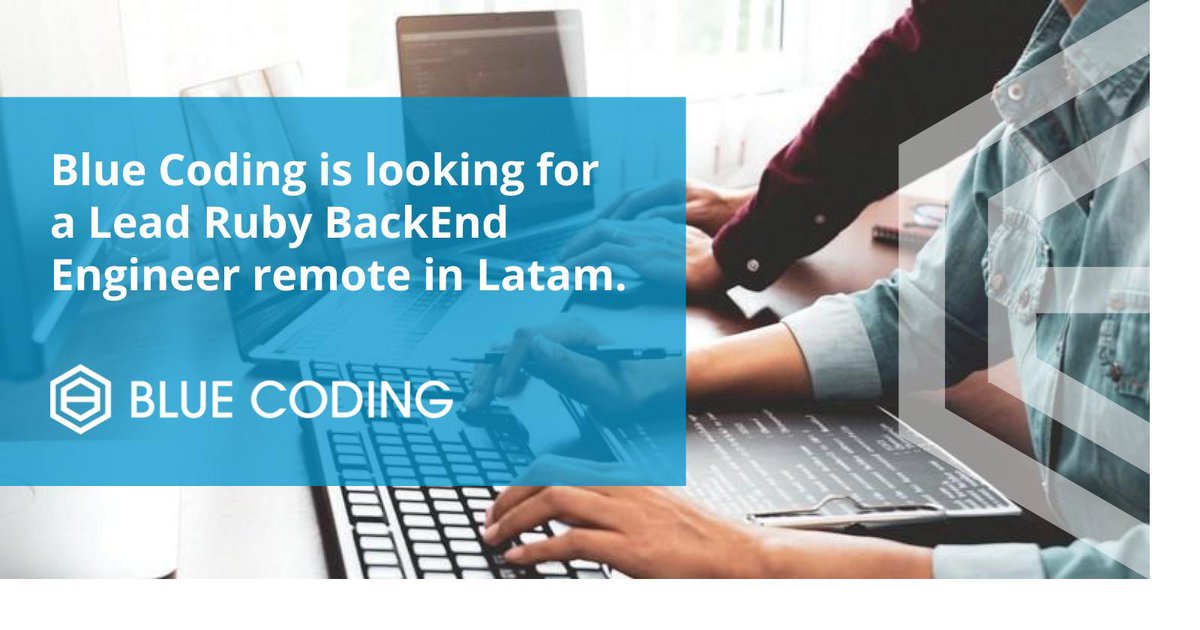 BlueCodingLLC's tweet image. We&apos;re looking for a lead backend Ruby engineer to join our team in Latam. Apply today! bit.ly/3fHR0Mo 
- Salary in USD
- Fully remote
- Long-term opportunity.

#hiring #jobs #rubyonrails #rubydeveloper #remotejobs #ruby #rubydevs  #rubydeveloper