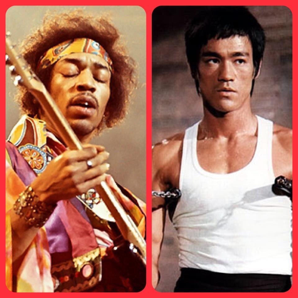 Happy Birthday to these 2 pioneering legends.. 
Jimi Hendrix & Bruce Lee. 