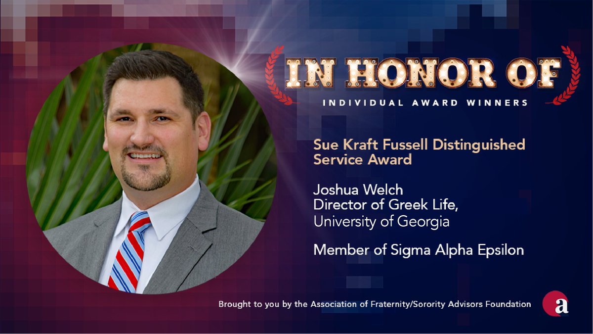 AFA1976's tweet photo. Congratulations to @jwelchNT for being recognized with a Sue Kraft Fussell Distinguished Service Award! On this AFA #FoundationFriday, we invite friends to honor Joshua with an "In Honor Of" gift to the AFA Foundation. Learn more here > https://t.co/AfFmsqWxGM #AFAGIVES https://t.co/6f2ONNu7TR