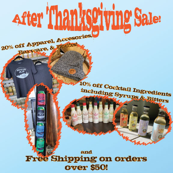 Friday, Saturday, &amp; Sunday we have some special promos in our online store. Get 20% OFF apparel, accessories, barware &amp; books. Enjoy 10% OFF cocktail ingredients like simple syrups &amp; bitters. If that isn't exciting enough, all orders over $50 get Free Shipping! Happy Shopping!