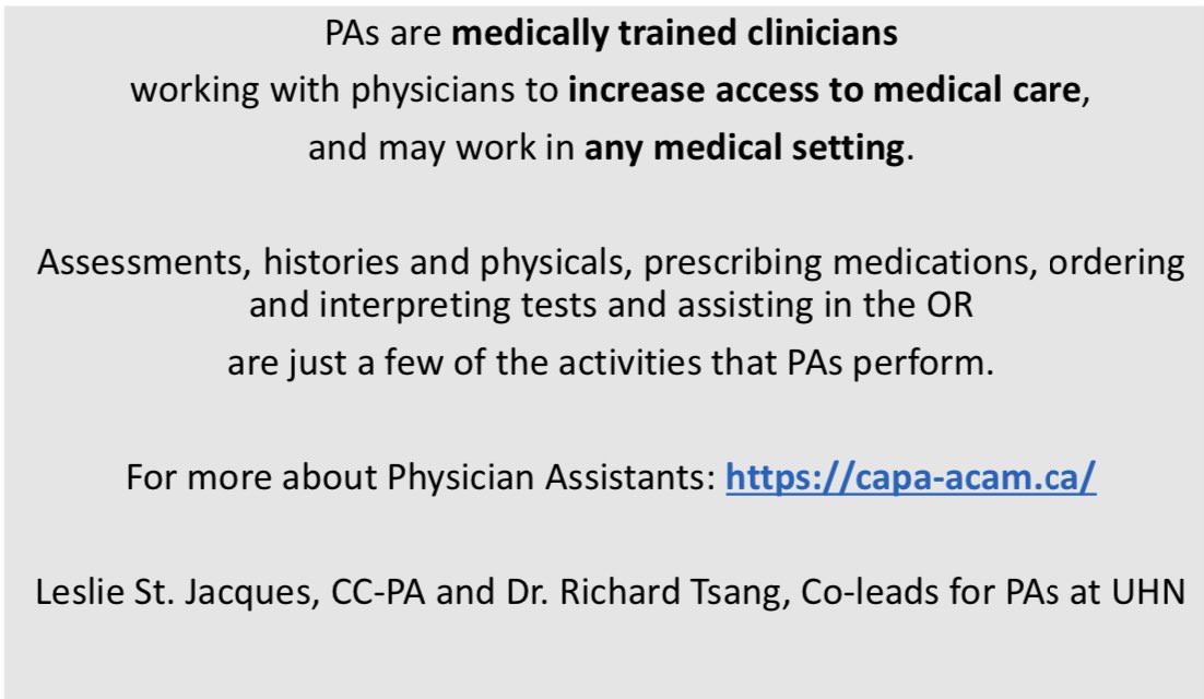 Very proud of our TeamUHN PAs!