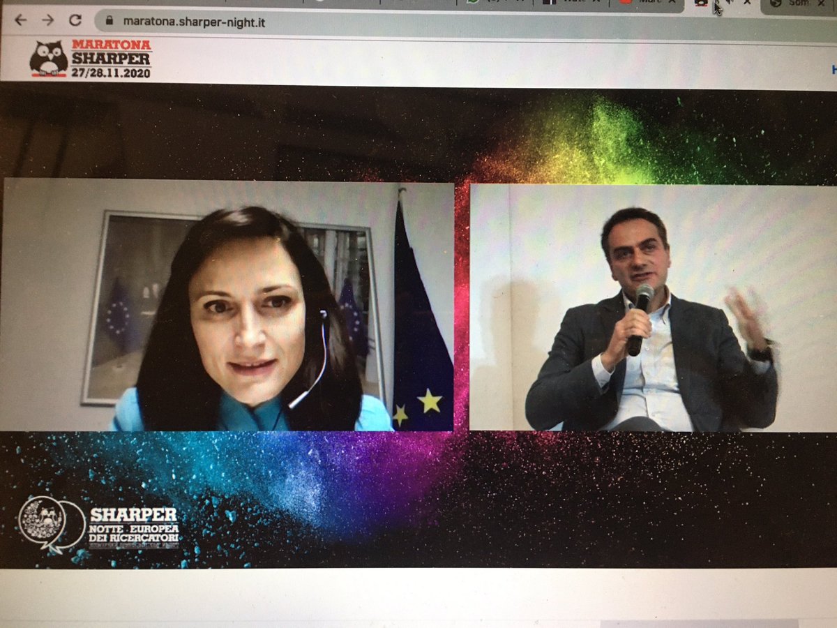 Now live with the European Commissioner <a href="/GabrielMariya/">Mariya Gabriel</a> ▶️ “I want to express my gratitude for your commitment and creativity”
👉 maratona.sharper-night.it
<a href="/MSCActions/">Marie Skłodowska-Curie Actions</a> <a href="/EU_Commission/">European Commission</a> #MSCAnight #ERN20 #EuropeanResearchersNight #SharperNight #ERNItaly