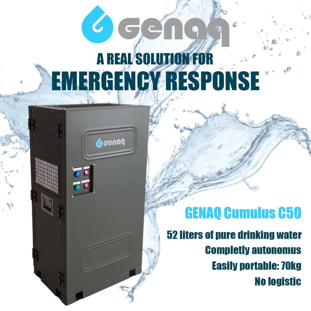 GENAQ-IEA💦💧
Do you know the applications of our #GENAQ 𝐂𝐮𝐦𝐮𝐥𝐮𝐬 𝐂𝟓𝟎? It is ideal for:📌#Defense: #RefugeeCamps, #MobileHospitals, #MilitaryCamps, #HumanitarianCamps, #RemoteBases, #TemporaryMilitaryCamps,📌#DisasterRelief: #Fires, #Earthquakes, #Floods, #Sinaproc https://t.co/Qndh1SXGHw