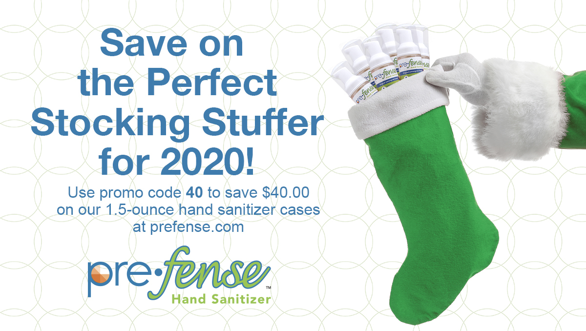 prefense's tweet photo. Give the #gift that helps make #holiday get-togethers a little safer. Our 1.5-ounce, alcohol-free #handsanitizer bottles are perfect stocking stuffers! Use promo code "40" to SAVE $40.00 on our 1.5-ounce hand sanitizer cases. **This coupon expires at midnight on #BlackFriday ** https://t.co/QMtVmf32gG